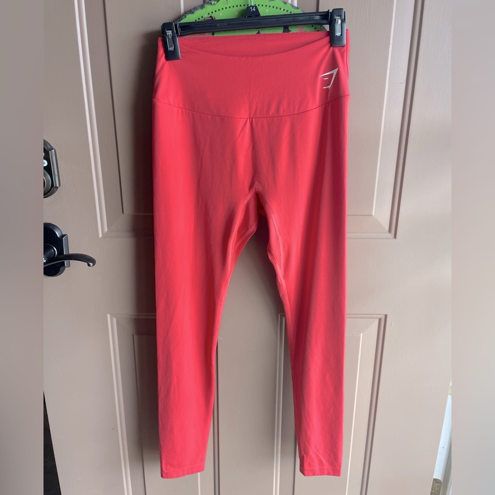 Gymshark leggings coral pink size M